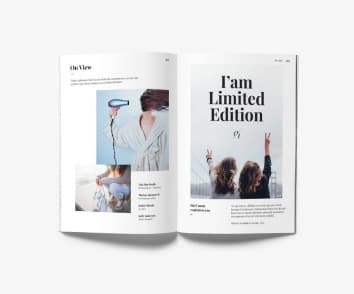 magazine spread