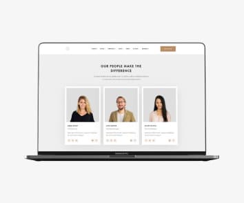 laptop with website on monitor